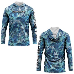 Sweat à capuche à manches longues avec logo personnalisé, sublimation, imperméable, UPF50+, chemises de chasse, sweat à capuche de protection solaire, équipement de pêche performant - Product Image 2