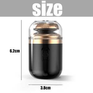 Rasoir électrique rechargeable USB portable et tondeuse à poils de nez, design rotatif adapté aux voyages, en plastique - Product Image 5