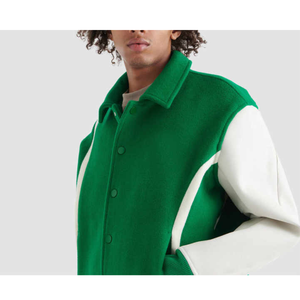 Chaqueta de béisbol universitaria personalizada de la mejor calidad a precios al por mayor, chaqueta cortavientos Bomber Letterman dividida, abrigo para jóvenes adultos - Product Image 3