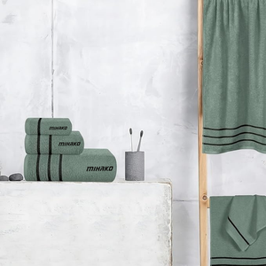 Ensemble de serviettes de bain personnalisées en coton 100% à séchage rapide, 6 pièces, style serviette à main, design uni - Product Image 4