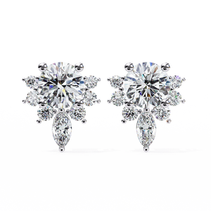 Boucles d'oreilles en or 18 carats avec diamants de laboratoire pour femmes, design unique, fiançailles, mariage, bijoux fins, certifiés IGI, luxe, premium, élégants - Product Image 3