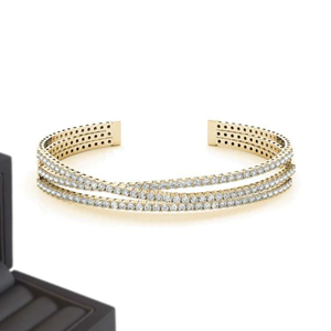 12mm Miami Cuban Link <b>Bracelet</b> Iced Out Moissanite Diamond Round Cut for <b>Men</b> Gift Box Women's 925 Sterling <b>Silver</b> - Product Image 2