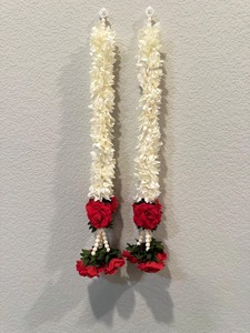 Cordes de jasmin artificielles avec fleur de rose pour décoration de mariage guirlande porte guirlandes suspendues Diwali maison et temple décoration murale - Product Image 4