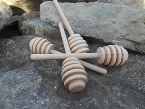 Cucharón de miel de madera para tarro de miel, utensilio de cocina con mango de agarre cómodo para rociar fácilmente - Product Image 5