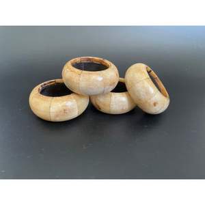 2024 haute qualité papillon blanc marbre serviette porte-anneau mariage décoratif tissu porte-anneau de table polyvalent stocké - Product Image 3