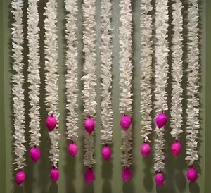 Jazmín Floral guirnalda destino boda decoración Haldi Mehndi escenario telón de fondo Holi Diwali Eid Ramadán fiesta decoración del hogar Idea - Product Image 4