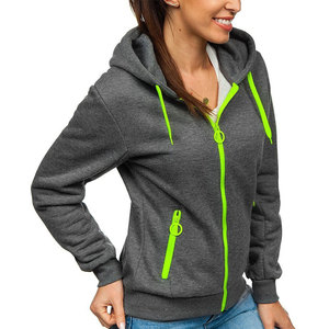 Pull à capuche personnalisé avec logo brodé, en coton French Terry, coupe ample, style crop top, doublure satinée, pour femme et unisexe - Product Image 2