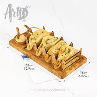 Offre Spéciale – Boîtes murales décoratives en bois d'olivier tunisien, style rustique vintage méditerranéen, sculptées à la main, pour supports à tacos – Qualité supérieure