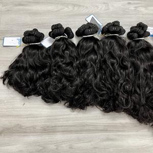 Producto más vendido mechones ondulados naturales con cierres 100% cabello vietnamita súper doble dibujado Color Natural - Product Image 6