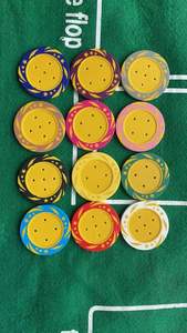 Customised 14gm Casino Clay Poker <b>Chip</b> Quality Ceramic Players with Personalised Logo <b>Tray</b> Inner Decal for Colour Denomination - Product Image 2
