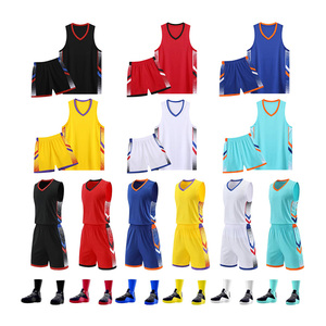 ชุดเสื้อบาสเก็ตบอลสำหรับผู้ใหญ่เสื้อบาสเก็ตบอลแขนกุดสำหรับ100% โพลีเอสเตอร์ออกแบบได้ตามต้องการ - Product Image 3