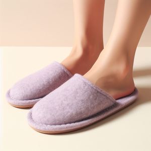 Best Disposable Felt <b>Shoes</b> for Winter Cozy Fashionable Anti-Slip Feature Genuine Leather Light Weight <b>Soft</b> Comfortable Massage - Product Image 3