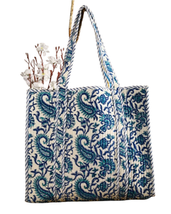 Sac fourre-tout matelassé en coton 100% de qualité supérieure, léger, avec fermeture à glissière et poignée d'épaule, écologique pour une utilisation multiple - Product Image 1