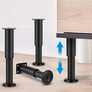 4 pezzi in metallo contemporaneo regolabile mobili gambe 4.7-12 pollici 4 pollici mobile divano sedia tavolo da pranzo gambe per uso ospedaliero - Product Image 1