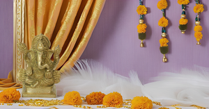 Pooja estatua ídolo Ganesh Murti decoración del hogar latón Señor Ganesha Ganpati Metal religioso para Puja exterior Interior Showpiece. Oro - Product Image 3