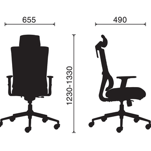 Silla de Oficina Ergonómica HOM1081-01, Altura Ajustable, Minimalista, Contemporánea, Respaldo de Malla, Reposacabezas Ajustable, Tela de Espuma - Product Image 4