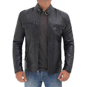 แจ็คเก็ตหนังทรงสลิมสำหรับผู้ชาย ออกแบบตามสั่ง - Product Image 1