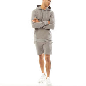 2024 Wholesale Custom New Arrival Cotton <b>Jogging</b> Sportswear Gym Tracksuit and <b>Short</b> 2 Piece <b>Shorts</b> Track Suit <b>Men</b> Hoodie Set - Product Image 1