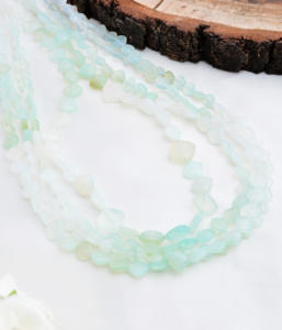 Cuentas Cuadradas de Ópalo Azul Natural, Piedra Preciosa Natural para la Elaboración de Joyería Fina - Product Image 1