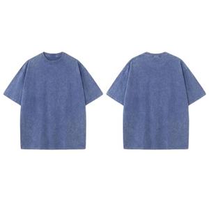 Camisetas de Manga Corta de Algodón con Hombros Caídos, Estilo Vintage de Verano, Lavado Ácido, Fabricación OEM, Servicios de Producción en Fábrica, Venta al Por Mayor a Precio Económico - Product Image 5