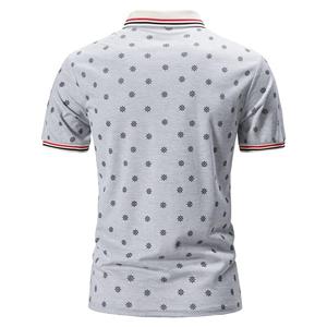 Popular 100% Cotton O-Neck Polo Shirt Short Sleeve Golf Tshirt in Formal Style <b>Knitted</b> Terry Fabric With Print <b>Pattern</b> - Product Image 4