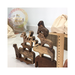 Juguetes de animales de madera natural-Juegos educativos inspirados en Montessori - Product Image 3