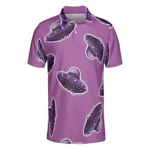 Polos de golf pour hommes personnalisés en gros Nouveau design en polyester à séchage rapide Col tournant Polos à col boutonné Sublimation solide - Product Image 1
