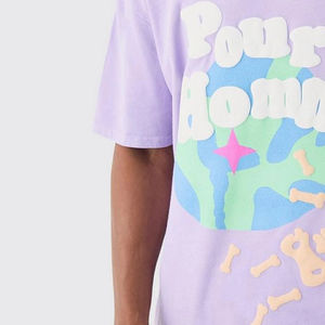 T-shirts à manches courtes pour hommes à séchage rapide, impression en relief, haute qualité, coupe ample, vente en gros d'usine, impression en relief - Product Image 3