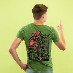 T-shirt d'été à manches courtes col rond personnalisé pour hommes Style de rue surdimensionné de haute qualité avec motif de lettre de logo imprimé bouffant - Product Image 3