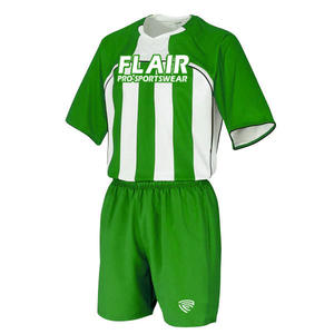 Camiseta de fútbol para niños de diseño retro personalizado, la mejor calidad, 100% poliéster, cómoda, transpirable, Parte delantera corta, conjuntos de nombre OEM nacional - Product Image 3
