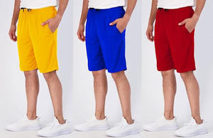 กางเกงขาสั้นเล่นกีฬาสำหรับผู้ชายกางเกงขาสั้นเล่นกีฬาผ้าตาข่ายออกกำลังกายในยิมกางเกงบาสเก็ตบอลมีกระเป๋า5แพ็ก - Product Image 2