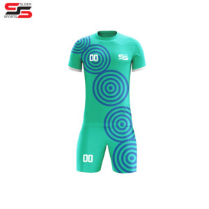 Muestra gratis al por mayor conjuntos de uniformes de fútbol uniforme de fútbol gradiente de impresión de sublimación personalizado completo fútbol Jersey traje de fútbol - Product Image 3