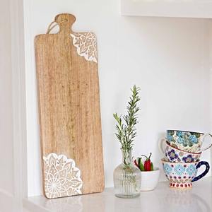 Planche à découper en bois artisanale personnalisée avec gravure Accessoires de cuisine pour hacher les légumes - Product Image 3