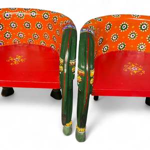 Silla de Madera con Diseño de Elefante Pintado a Mano, Extensible, con Luz, para Comedor, Oficina en Casa, Restaurantes, Económica - Product Image 5