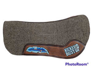 Western Hot Sale Equestrian <b>Wool</b> <b>Felt</b> Saddle Pad Gray 25mm Thick <b>Felt</b> Smart Tooled Harness Leather Wholesale Price Customize OEM - Product Image 2