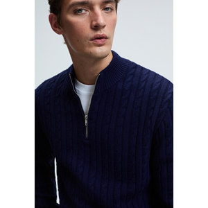 Pull en tricot à col montant mi-zippé pour homme GRIMELANGE IVAR, motif tricoté - Product Image 4
