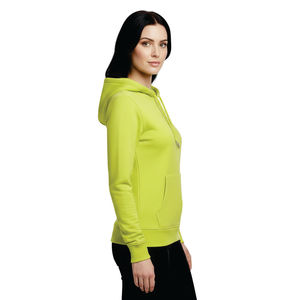 Sudadera con Capucha Premium Verde Brillante para Mujer, Ropa Urbana de Alta Visibilidad, Sudadera Holgada de Felpa de Algodón de Alta Calidad - Product Image 4