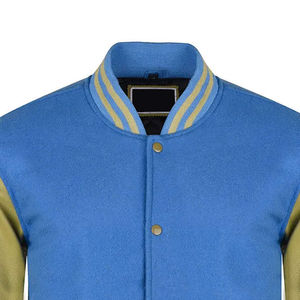 Vestes de baseball à col personnalisé de style sportif Vestes de baseball fabriquées en laine légère Conception personnalisée en gros - Product Image 5