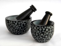 Mortier et pilon en marbre vert de Baroda, vente chaude, écologique, taille standard, ustensiles de cuisine, robuste, usage domestique