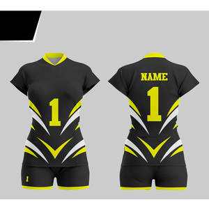 Camiseta de voleibol con logotipo personalizado de alta calidad hecha en fábrica para mujer, uniforme de voleibol de último diseño OEM - Product Image 4