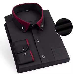 2025 nouveau gros personnalisé coton à manches longues chemises pour hommes couleur unie robe formelle vêtements d'affaires XL taille imprimé motif - Product Image 3