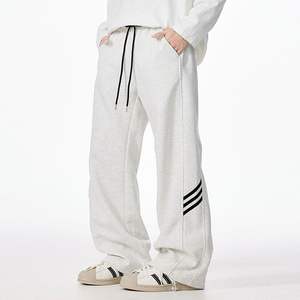 กางเกงสเวตเตอร์ผ้าฝ้ายลำลองสำหรับผู้ชายกางเกงสเวตเตอร์ผ้าคอตตอนสำหรับ100% เอวกลางขากว้างแบบกำหนดเองได้ - Product Image 6