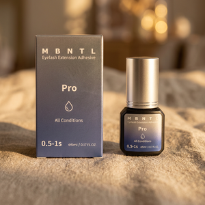 Colle pour extensions de cils MBNTL Korean HQ 5ml, 99,8% monomère japonais, séchage rapide 0,5-1s, résistante à l'huile et à l'eau, certifiée ISO22716 - Product Image 1
