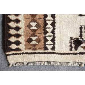 Tapis Vintage en Laine Turque 3.3 X 9.6ft Ethnique Patchwork Design Marron Beige Couleurs pour Décorations de Salon 4m Largeur 9x12 Latex - Product Image 5