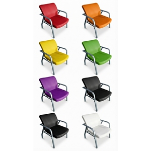 Silla de Espera de Alta Calidad con Estructura Metálica y Tapicería de Cuero Lido para Oficina, Venta al Por Mayor - Product Image 4