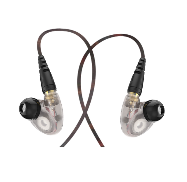 High Sound Quality 3.5mm Jack Type HI-FI Stripped-down Double Speaker Stereo Earphone Headphone in Ear with Speaker Voice Coil