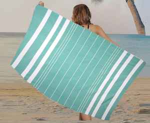 High Quality Cotton Yarn Dyed Fouta Bath <b>Towel</b> Full Size with 2 Side Fringes <b>Stripe</b> Style Excellent for Home Use - Product Image 4
