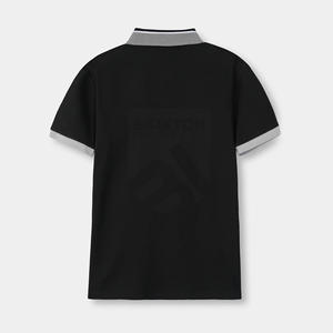 Polo personnalisé pour hommes OEM tissu tricoté à manches courtes en coton respirant de couleur unie pour l'été - Product Image 2