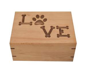Bamboo <b>Cat</b> Paws Pet Coffin Cremation Boxes for Dogs Petdom Wholesale Custom Wood <b>Memorial</b> Keepsake Casket Ashes Urns Wooden Urn - Product Image 1
