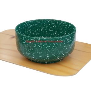 ชุดชามตกแต่งหินอ่อนธรรมชาติแกะสลักมือชุดที่จับหินอินทรีย์ที่ทันสมัยสำหรับตกแต่งบ้านและกลางชามขัดมันหรูหรา - Product Image 5